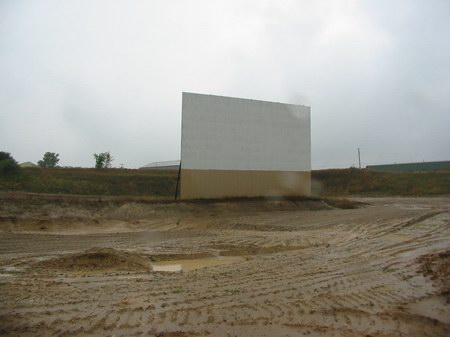 Sundowner Drive-In Theatre - Screen And Mud - Photo From Water Winter Wonderland (newer photo)